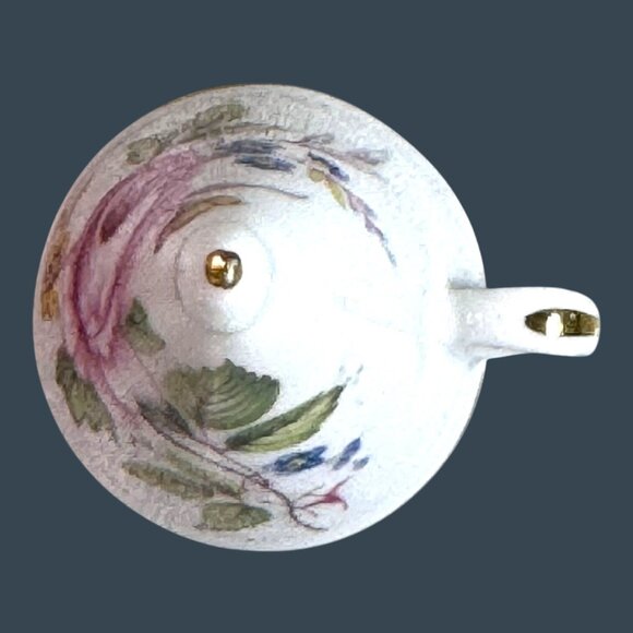 Vintage Porcelain Candle Snuffer Victorian Pink Roses Floral Design 2" Dresser - Picture 6 of 6